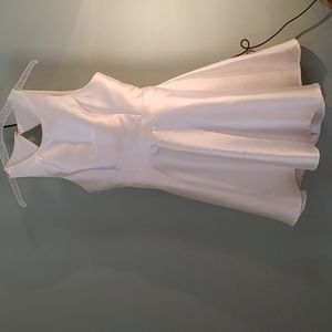 Ivory Backless Dress with A Line Skirt. Size Large